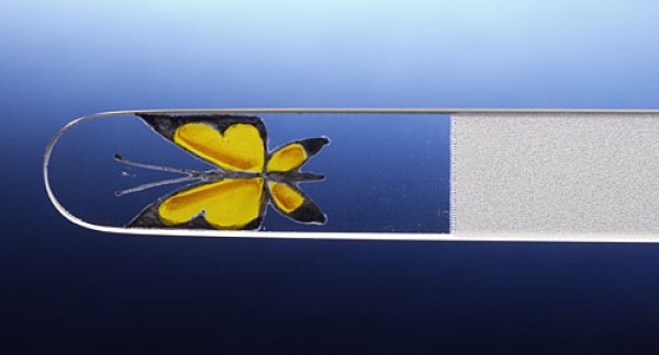 画像2: イエローバタフライ - ハンドペイント片面爪やすり (2)